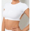 Спортивна футболка Crop T-shirt Open Back model 51 (Bianco) Спортивна футболка Crop T-shirt Open Back model 51 (Bianco)